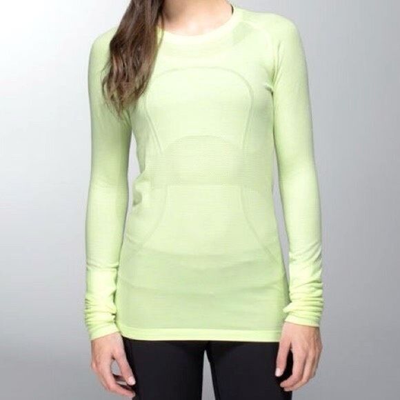 ✨Lululemon Citrus Swiftly Tech Long Sleeve Crew Sz 4 Top✨ - Picture 3 of 12